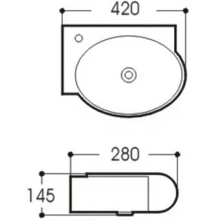 Раковина Aquatek 42 L AQ5303-00 Белая